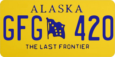 AK license plate GFG420
