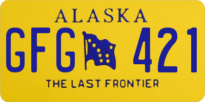 AK license plate GFG421