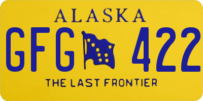AK license plate GFG422