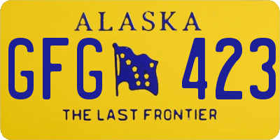 AK license plate GFG423