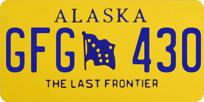 AK license plate GFG430