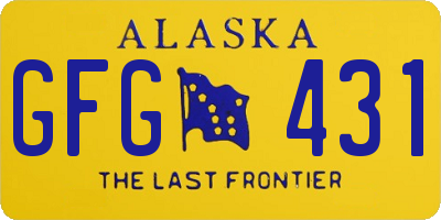AK license plate GFG431
