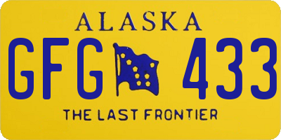 AK license plate GFG433