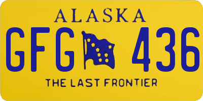 AK license plate GFG436