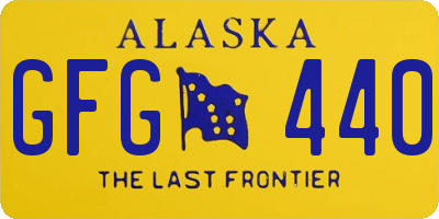AK license plate GFG440