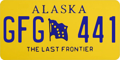 AK license plate GFG441