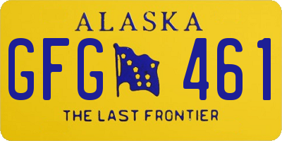 AK license plate GFG461