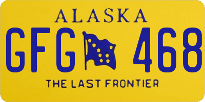 AK license plate GFG468
