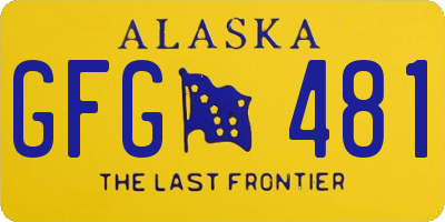 AK license plate GFG481