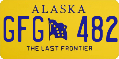 AK license plate GFG482
