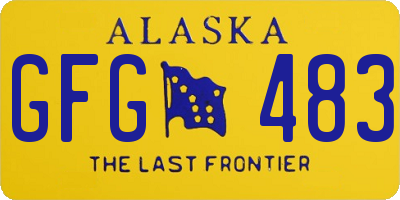 AK license plate GFG483