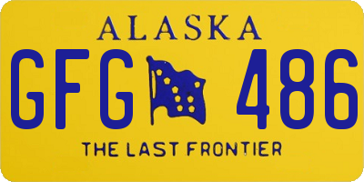AK license plate GFG486