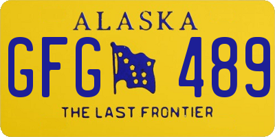 AK license plate GFG489