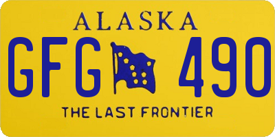 AK license plate GFG490