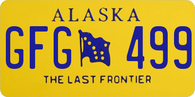 AK license plate GFG499