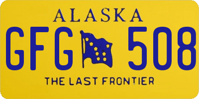 AK license plate GFG508