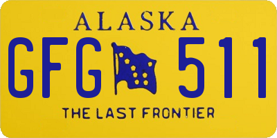 AK license plate GFG511