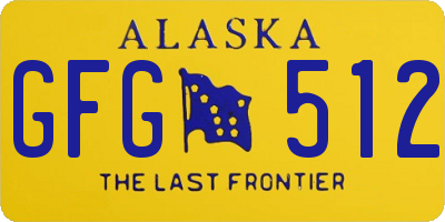 AK license plate GFG512