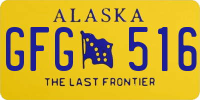 AK license plate GFG516