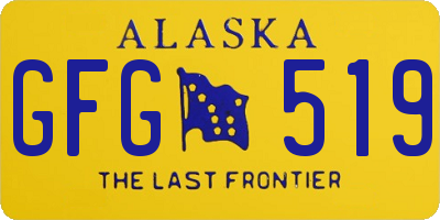 AK license plate GFG519
