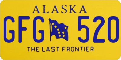 AK license plate GFG520