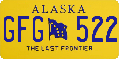 AK license plate GFG522