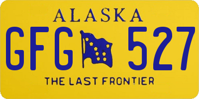 AK license plate GFG527
