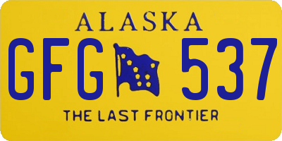 AK license plate GFG537