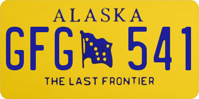 AK license plate GFG541