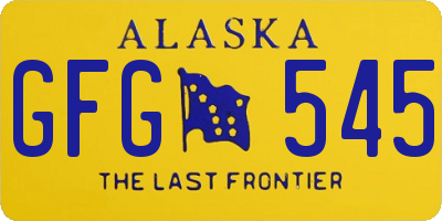 AK license plate GFG545