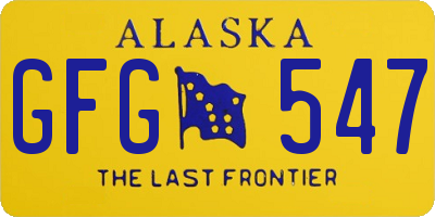 AK license plate GFG547