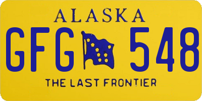 AK license plate GFG548
