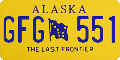 AK license plate GFG551