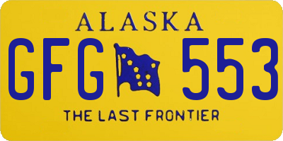 AK license plate GFG553