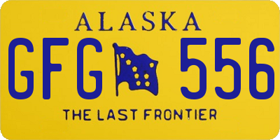 AK license plate GFG556