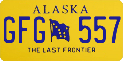 AK license plate GFG557