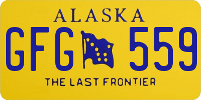 AK license plate GFG559
