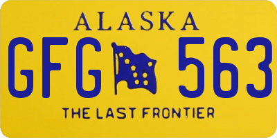 AK license plate GFG563