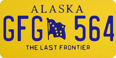 AK license plate GFG564
