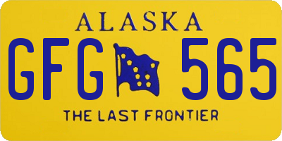 AK license plate GFG565