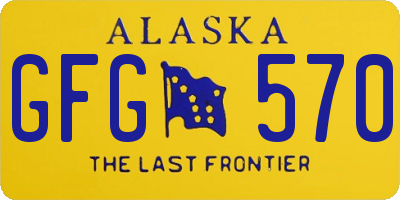 AK license plate GFG570