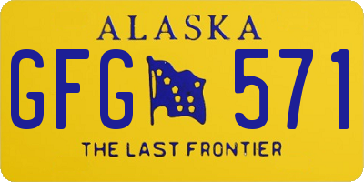 AK license plate GFG571