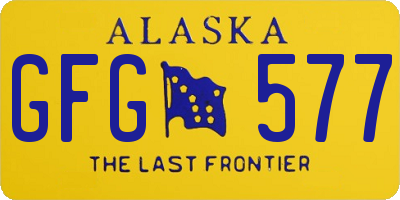 AK license plate GFG577