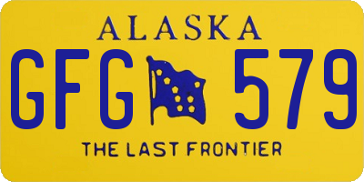 AK license plate GFG579