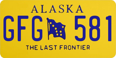 AK license plate GFG581