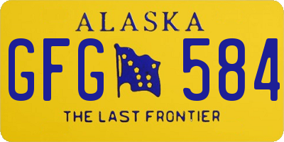 AK license plate GFG584
