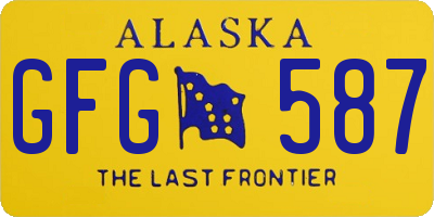AK license plate GFG587