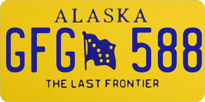 AK license plate GFG588