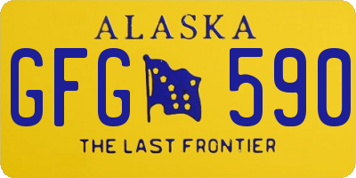 AK license plate GFG590