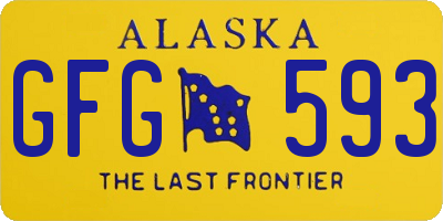 AK license plate GFG593